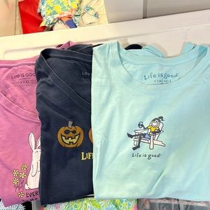 Lot 3 Life is Good SS t-shirts XXXL